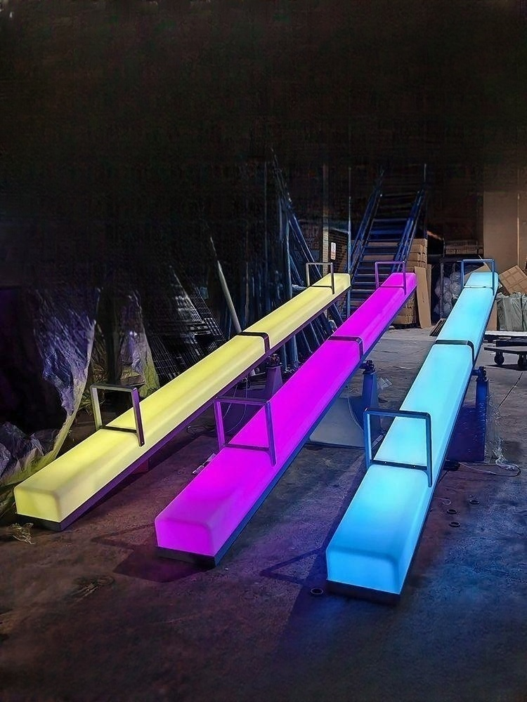 LED 발광시소 야외 카페 펜션 장식 놀이터 인테리어 태양광 소품 글램핑장 라운드 - 상세 이미지 2