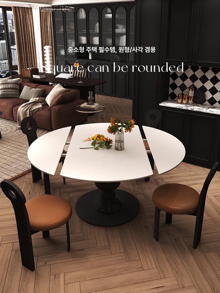 6인용 원형식탁 다인용 식당 라운드 인테리어 거실 업소용 북유럽 카페테이블 - 상세 이미지 3