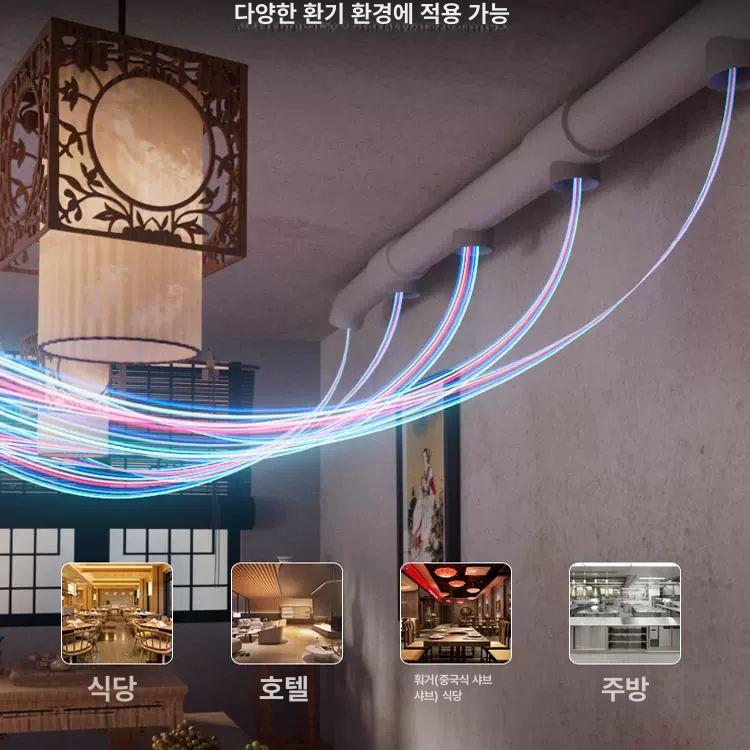 덕트 배기 후드 화장실 흡입 무소음 공조 강력한 욕실 환풍기 음식점 대형 투명 테이블 - 상세 이미지 4