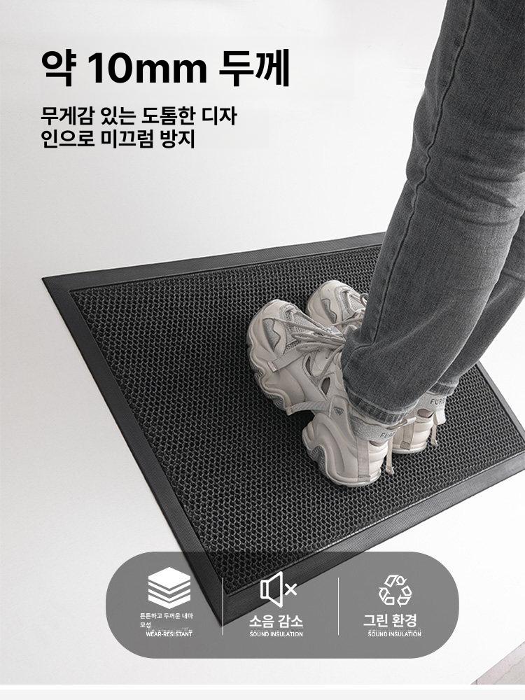 pvc 현관고무매트 실외용 야외 바닥고무매트 미끄럼방지 깔판 출입문 매장 입구 - 상세 이미지 4