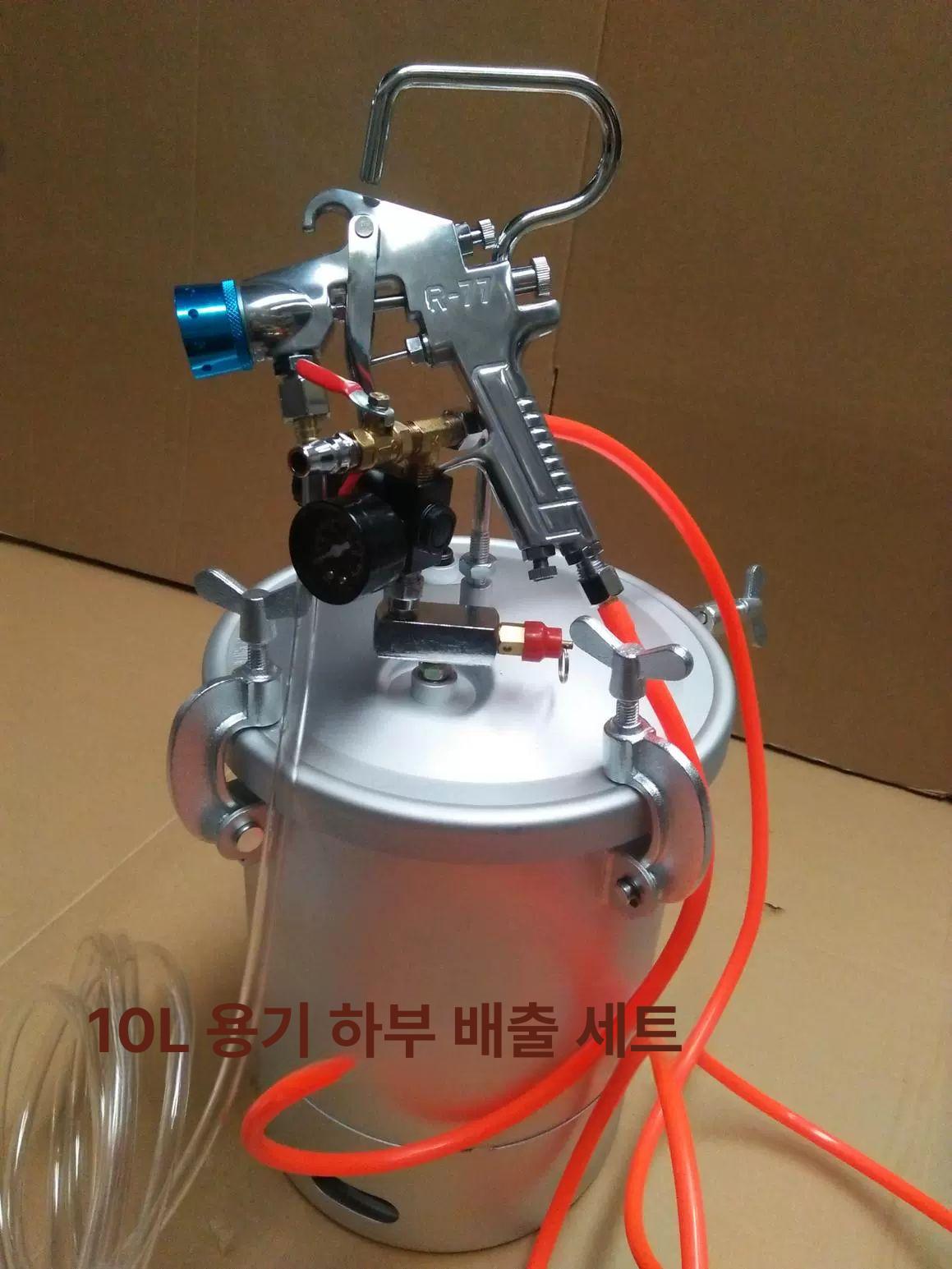 스프레이 페인트압송기 내화뿜칠 분사기 탱크 공업용 건 공압 코팅 압력통 배출 후끼 - 상세 이미지 2