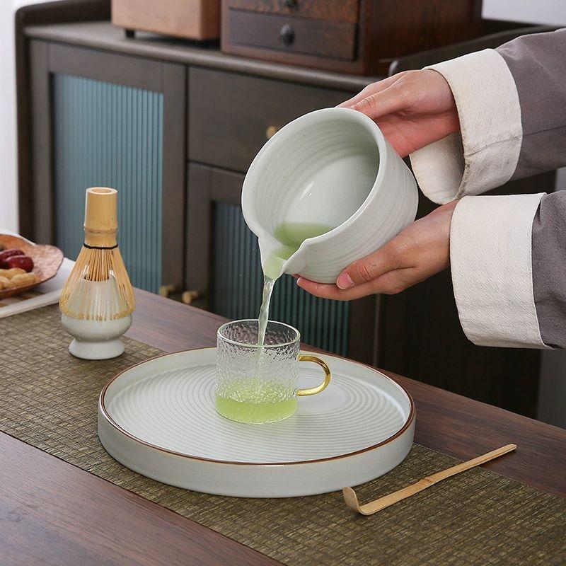 차통 다구세트 다기 야점용 말차도구 다도 찻잔 차완 도자기 여요 말차다구 차보관통 - 상세 이미지 4