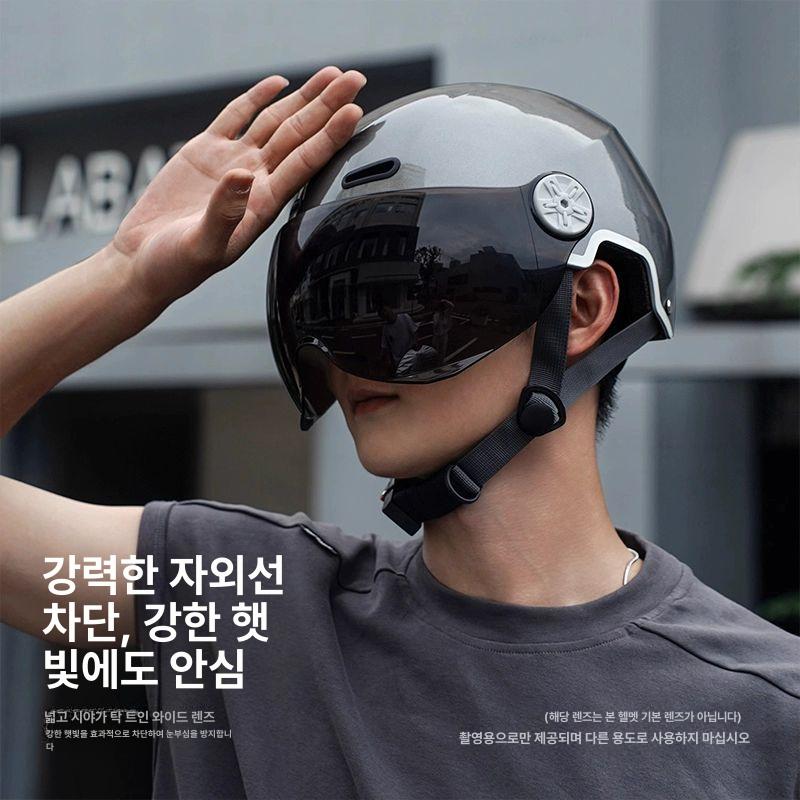 반모 헬멧 전동 킥보드 자전거 오토바이 통풍 여름 안전모 야외 스포츠 - 상세 이미지 3