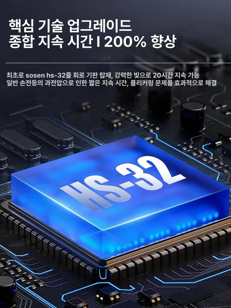초고휘도 충전식 손전등 방수 탐조등 야간작업 캠핑 등산 긴급조명 휴대용 대광량 이미지 6