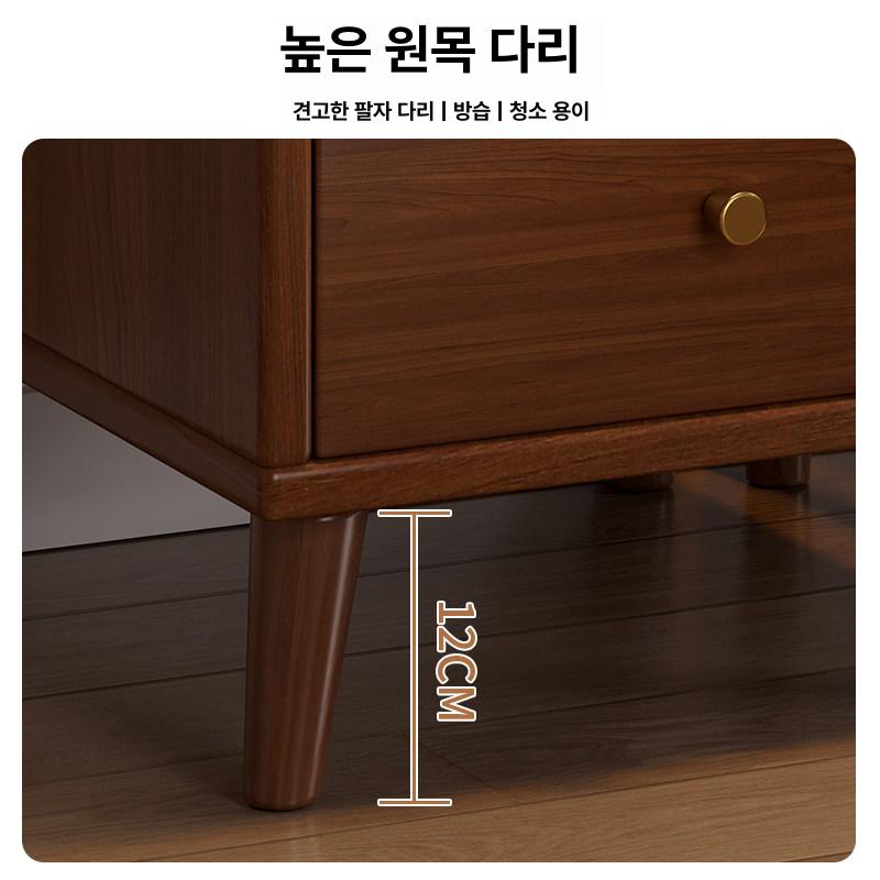 테이블 원목협탁 사이드 침실 인테리어 침대 수납 탁자 빈티지 디자인협탁 심플 - 상세 이미지 5