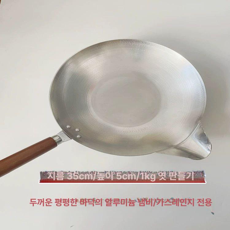 스테인리스 탕후루냄비 수제 전용 제조 코팅 가스레인지 웍 팬 지름 - 상세 이미지 4