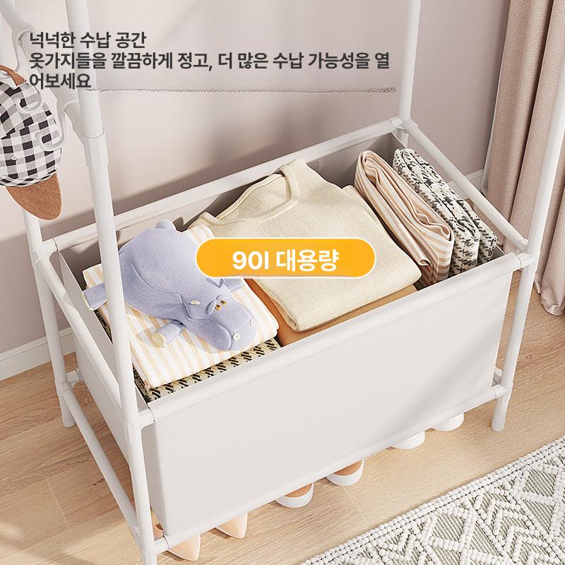 커튼 시스템 드레스룸 옷걸이 철제 코너 옷방 고정식 옷걸이행거 미니 커버형 커튼행거 원룸 - 상세 이미지 4