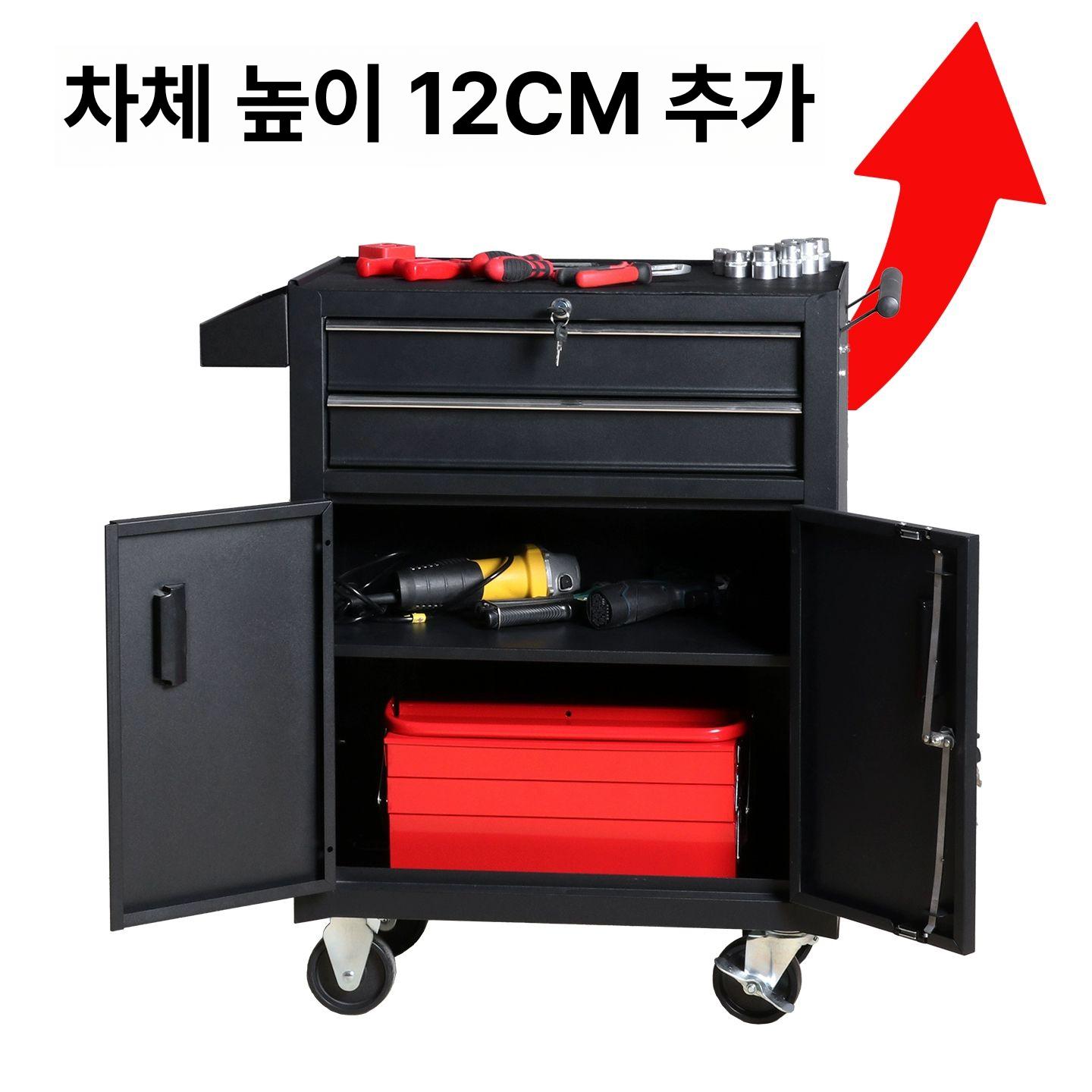 작업대 선반 도구 유지 캐비닛 트롤리 카트 보수 피부샵 정리대 중간 기본 - 상세 이미지 2