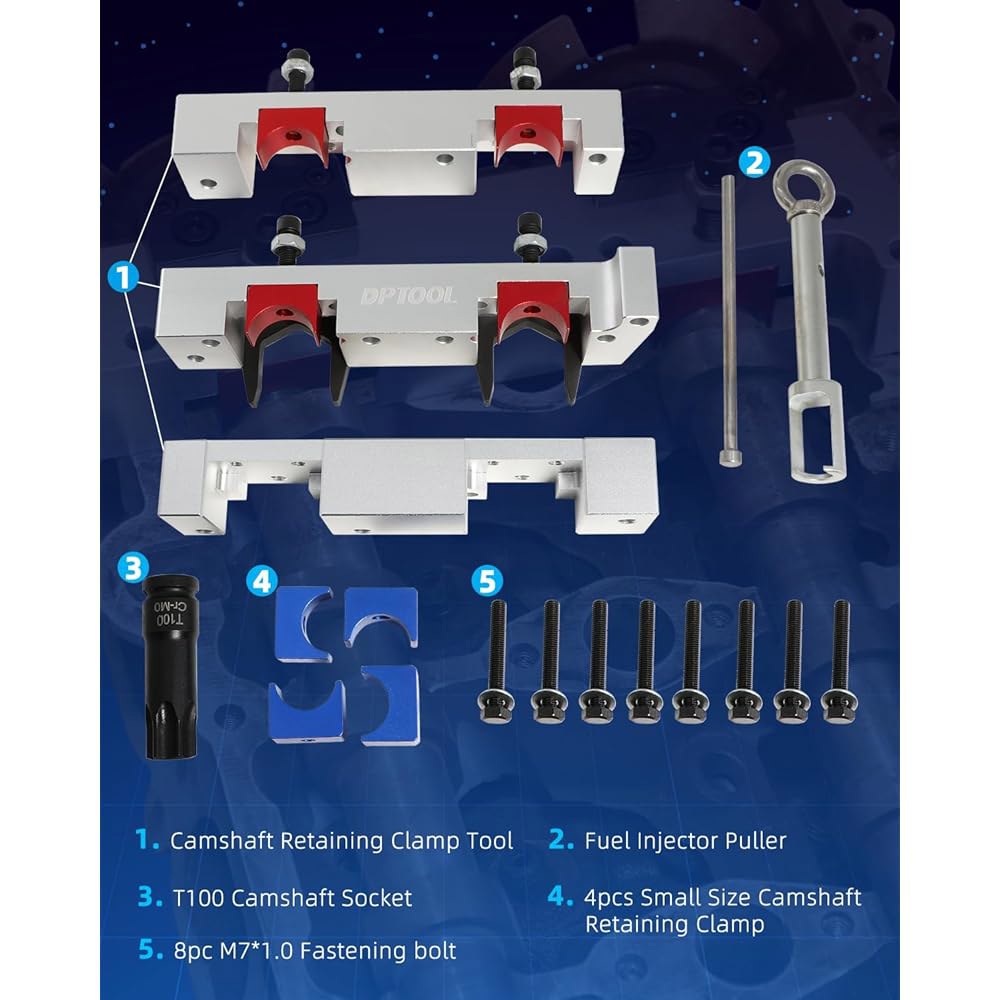 DPTool 캠샤프트 정렬 잠금 타이밍 도구 키트 연료 인젝터 풀러 제거 메르세데스 벤츠 M133 M260 M264 M270 M274 1.6L V4 A 클래스 및 B 엔진 2705 - 상세 이미지 2