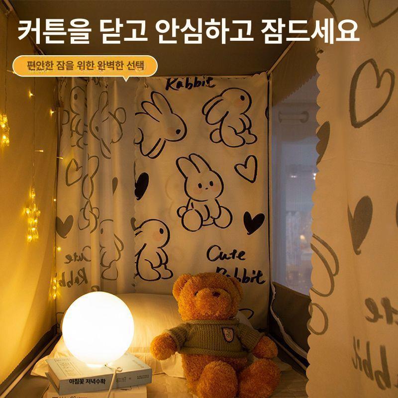2층 침대 게스트하우스 벙커 학생 기숙사전용 베드 고시원 난방 복층커튼 밀폐형 - 상세 이미지 4