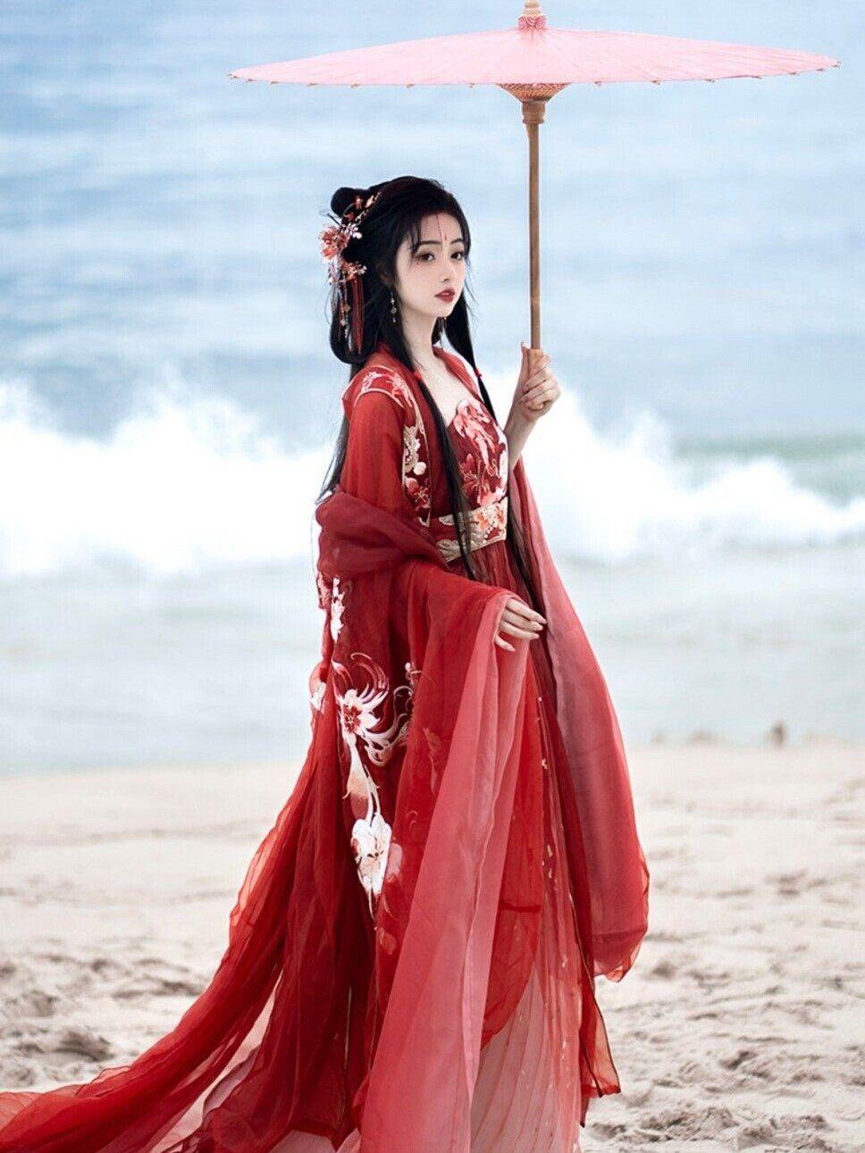 선녀복 여성 코스프레 부채춤 전통 의상 사극 이벤트 공주 사극의상 무대 - 상세 이미지 2