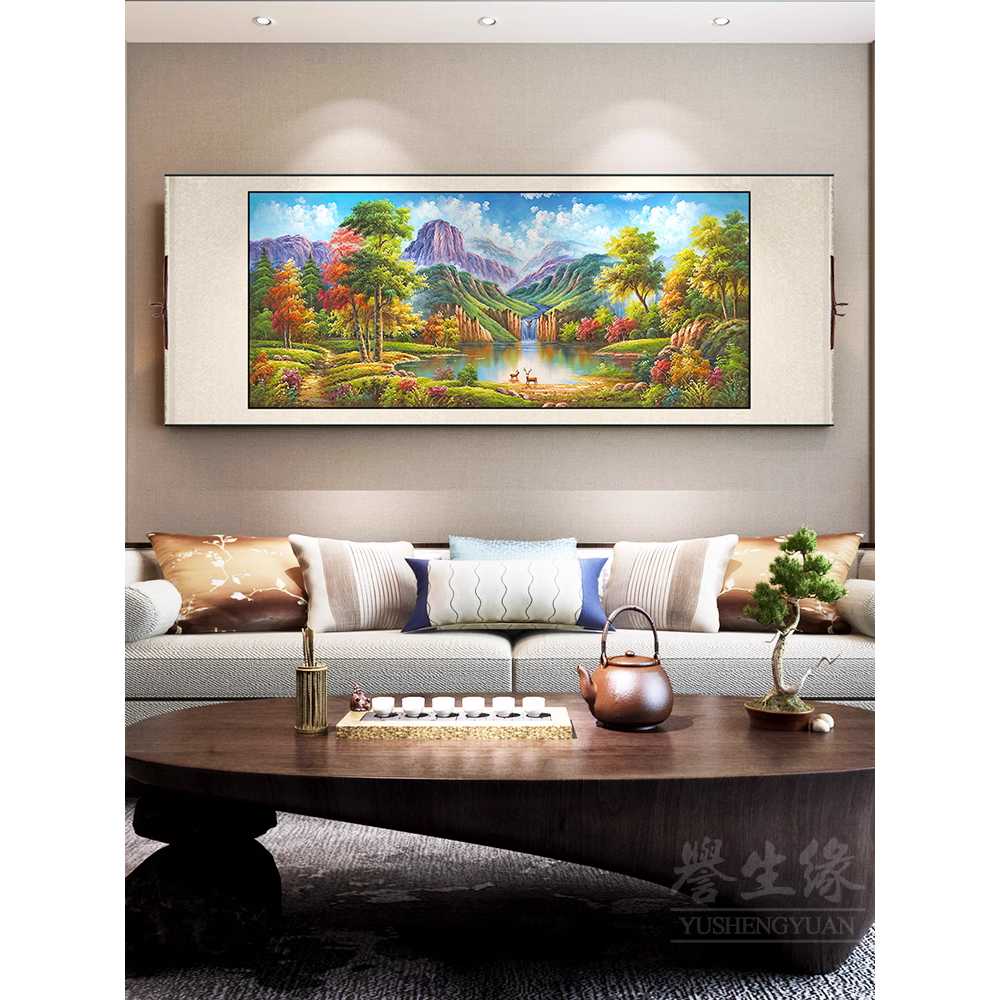 공예 풍경화 DIY 60x158cm 대형 산수 유럽 예쁜 해바라기 사과 공작 비즈보석십자수 - 상세 이미지 5