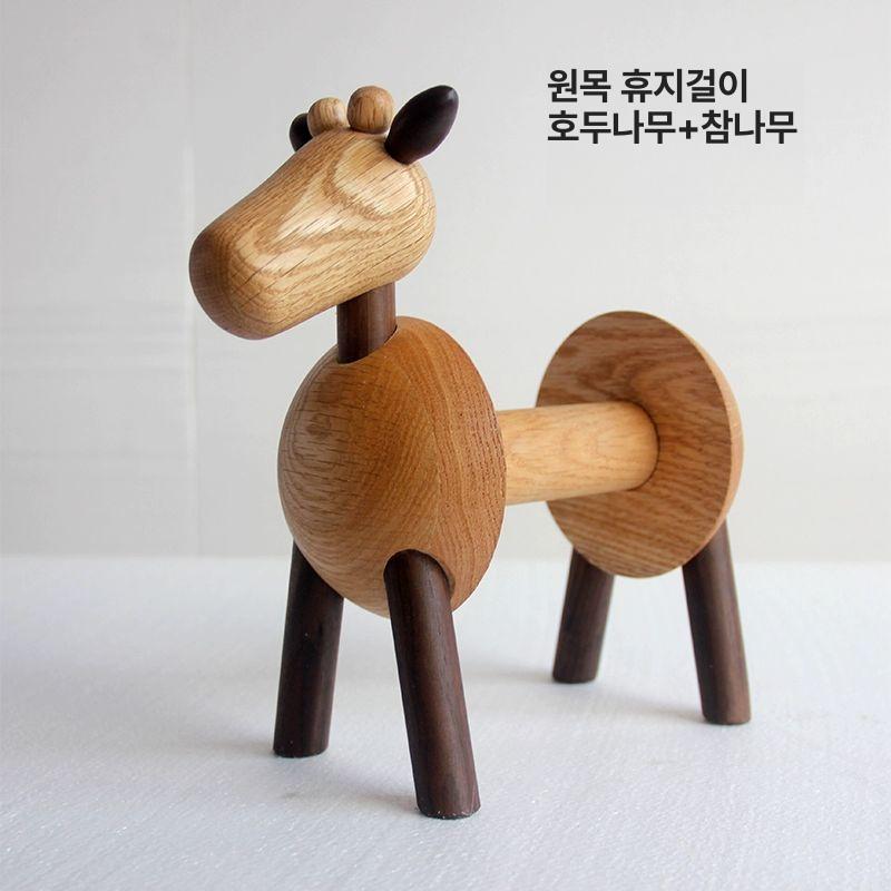 두루마리 홀더 원목 인테리어 귀여운 휴지걸이 선물 욕실 카페 디자인소품 롤휴지 - 상세 이미지 4