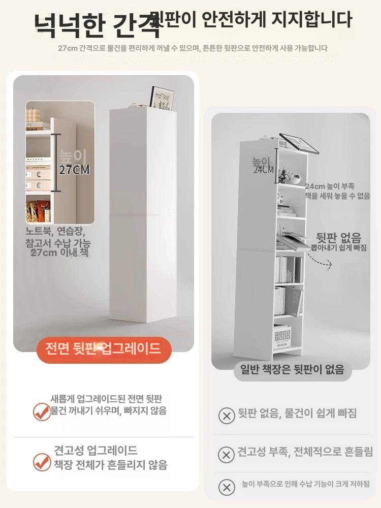 오픈형 수납장 이동식 책장 이동식책장 시스템 튼튼한수납장 책수납장 사무실수납장 장식대 - 상세 이미지 5