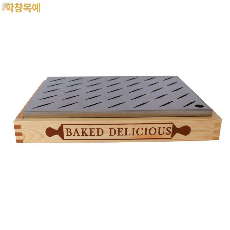 베이커리쟁반 우드쟁반 카페쟁반 원목트레이 서빙 빈티지 빵쟁반 빵진열 직사각 - 상세 이미지 5