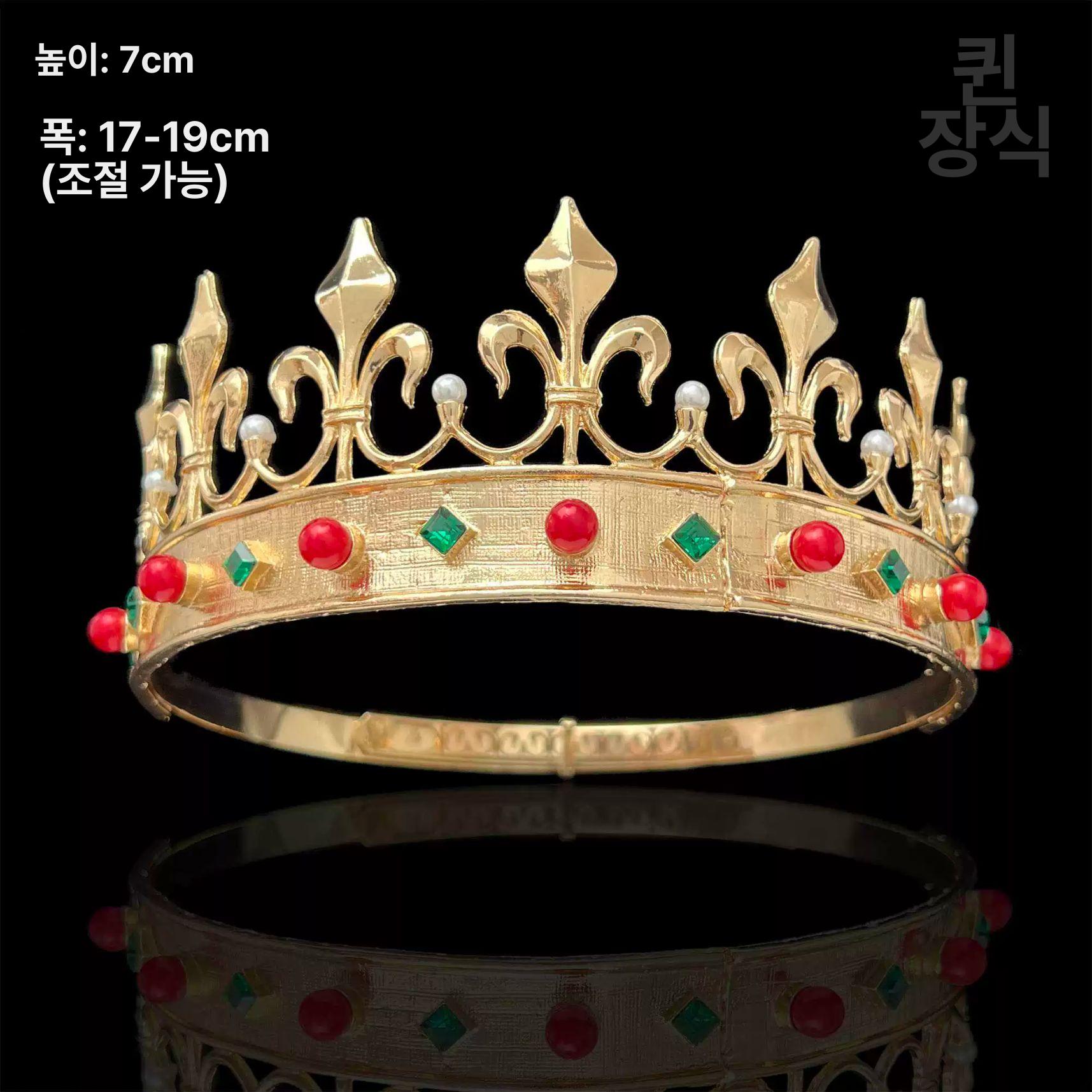 남성왕관 남자 티아라 머리장식 촬영 공연 머리띠 스튜디오 - 상세 이미지 5