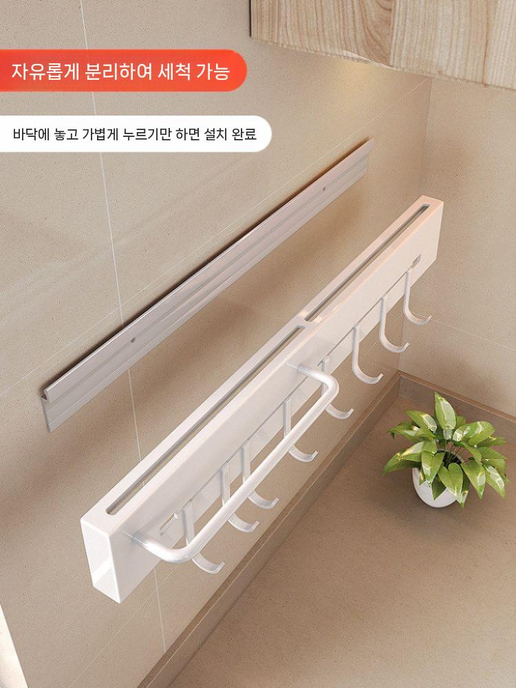틈새 거치대 스텐 1단 걸이 틈새수납 건조대 올스텐 싱크대 정리대 코너 식기 무타공 컵 - 상세 이미지 4