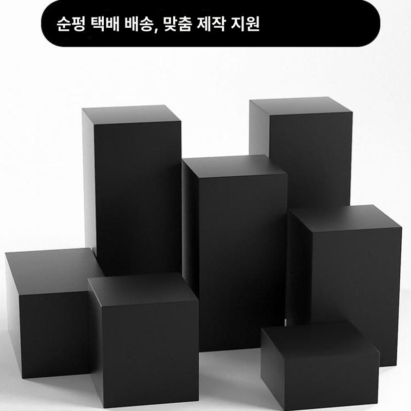 블랙 전시다이 디스플레이 철제 거치대 전시대 전시좌대 소품받침대 촬영소품 - 상세 이미지 3