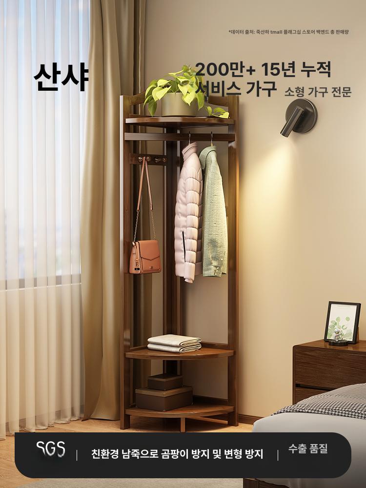 옷장 문뒤문틈선반 공간활용 슬릿 침실 수납장 베이직 코너형 수납선반 원목행거 정리 - 상세 이미지 2