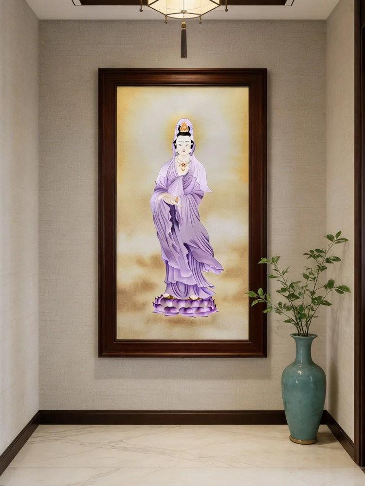 불교 관음보살 불교용품 그림 인테리어 액자 프레임 수집품 메탈프레임 상품 이미지