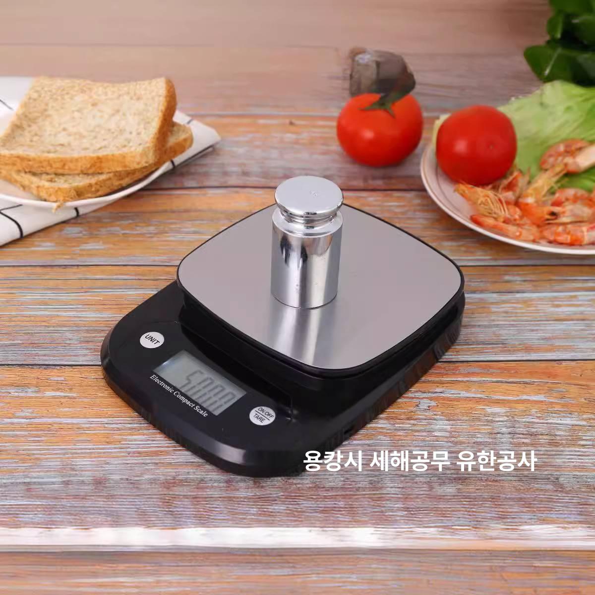 주방 전자저울 조리용 제과용 업소용 계량기 전자식저울 요리용저울 영점 무게 그램 - 상세 이미지 4