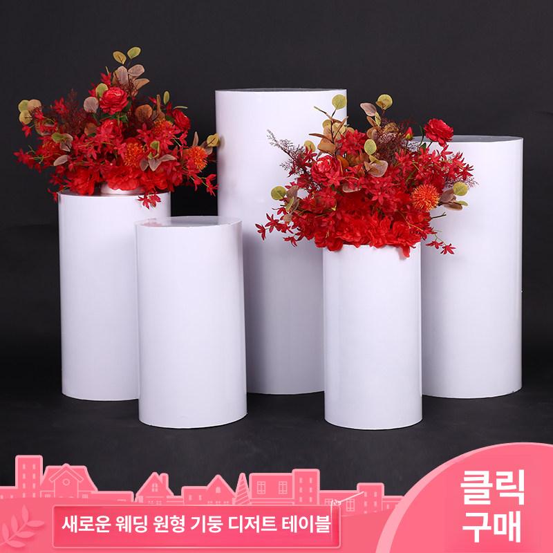 전시회 전시대세트 원형 매장 기둥 진열 디피 선반 디스플레이 원통 전시다이 - 상세 이미지 2