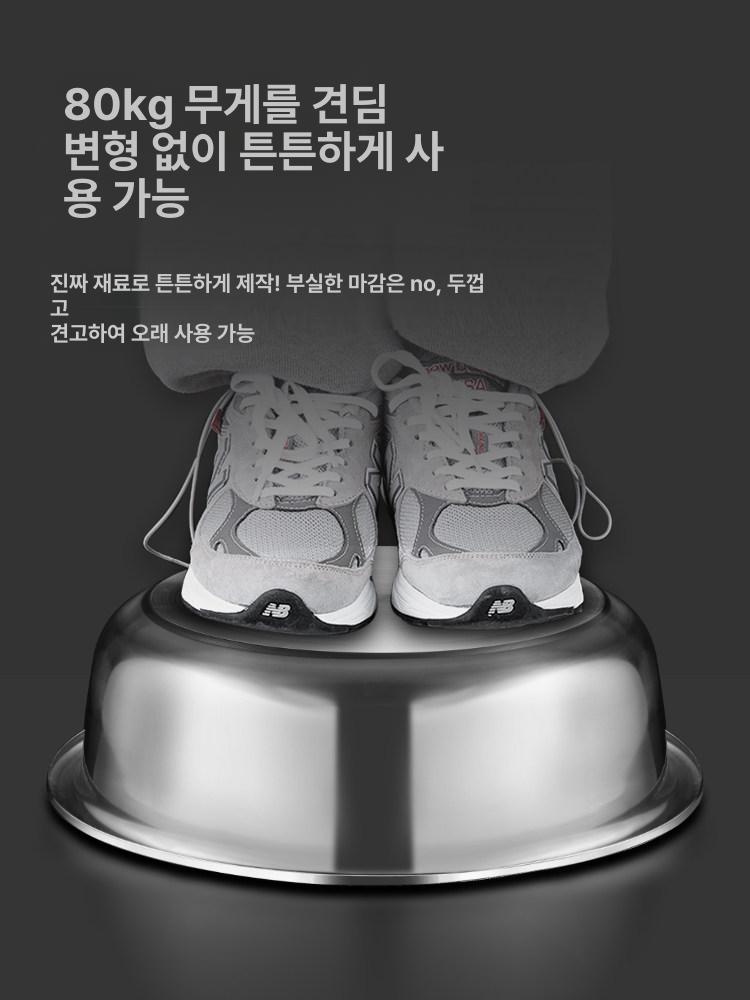 스테인리스 대용량 김장 양푼 전골냄비 채소 믹싱볼 조리용 대형 다라이 - 상세 이미지 3