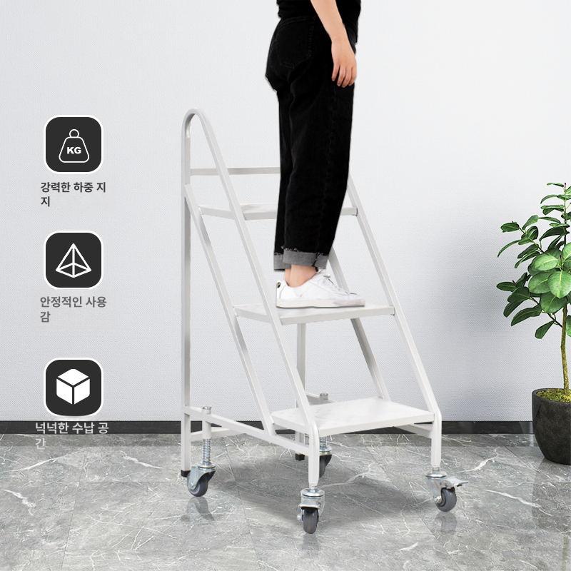 도서관비품 북카트 철제 이동식 선반 트레이 정리함 북웨건 수납 정리대 책장 북트럭 - 상세 이미지 2