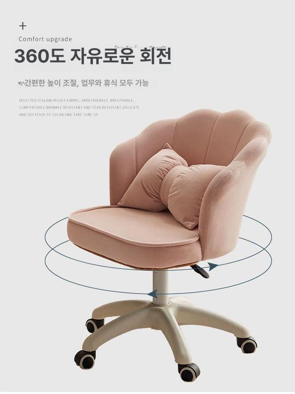벨뱃 카페벨벳의자 북유럽 미용실 네일샵의자 인테리어의자 홈카페 좌석 편한 라운지 - 상세 이미지 4