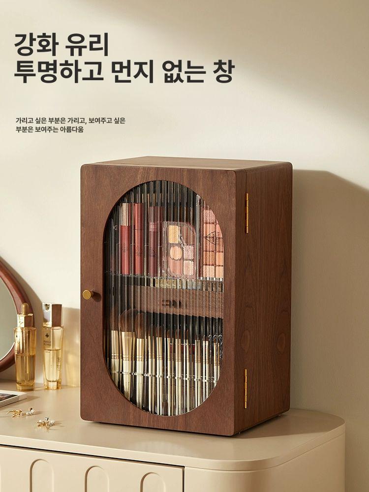 소형 원목수납함 우드박스 인테리어 엔틱 정리함 목재 주얼리 선반 사각 뚜껑 레트로 - 상세 이미지 2
