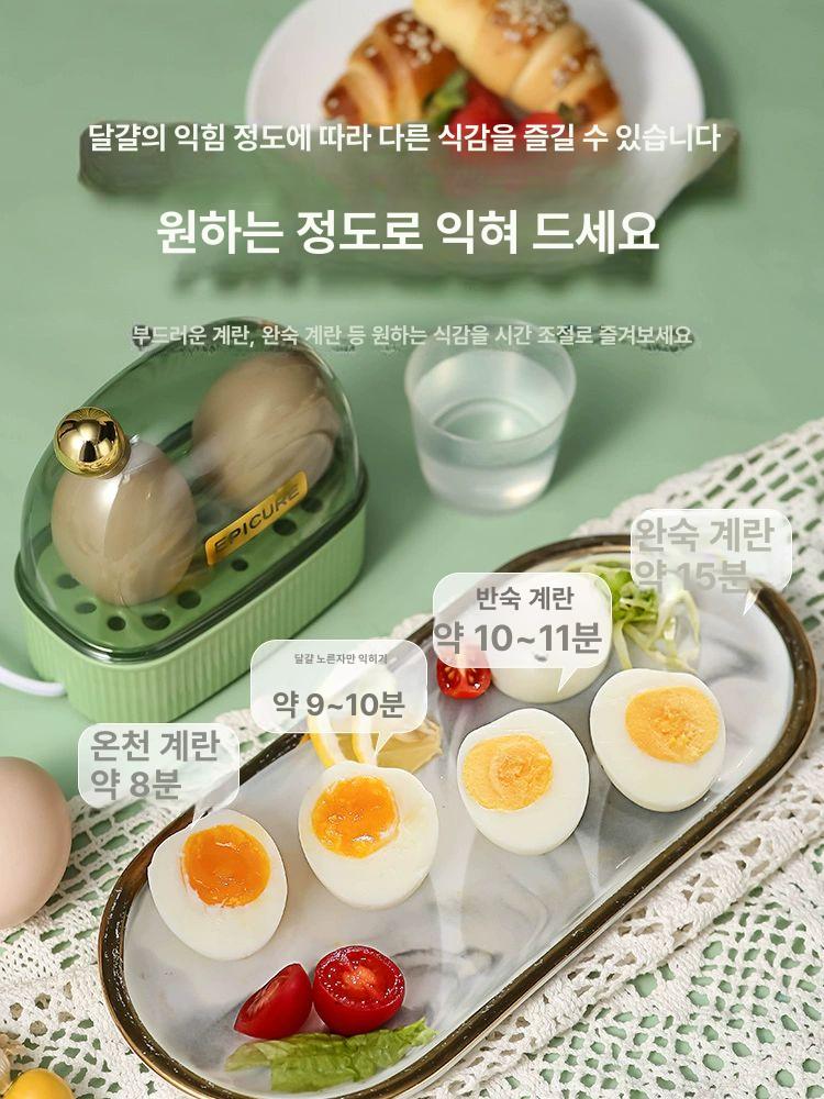 에그 계란반숙기 쿠커 미니 2구 원터치 만두 계란찜기 찜기 식품조리기 - 상세 이미지 3