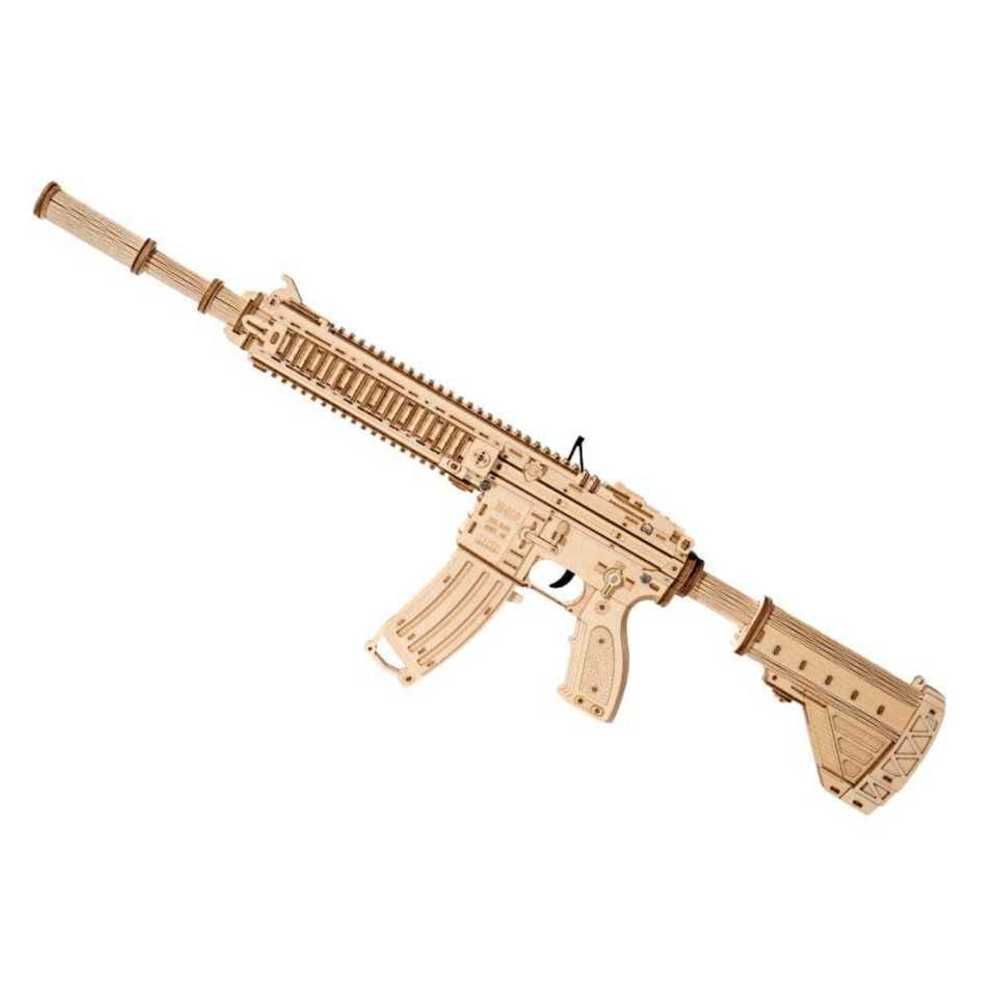 우드 총모형 M416 나무 배그 아트 소품 조립 무대용 컬렉션 - 상품 이미지