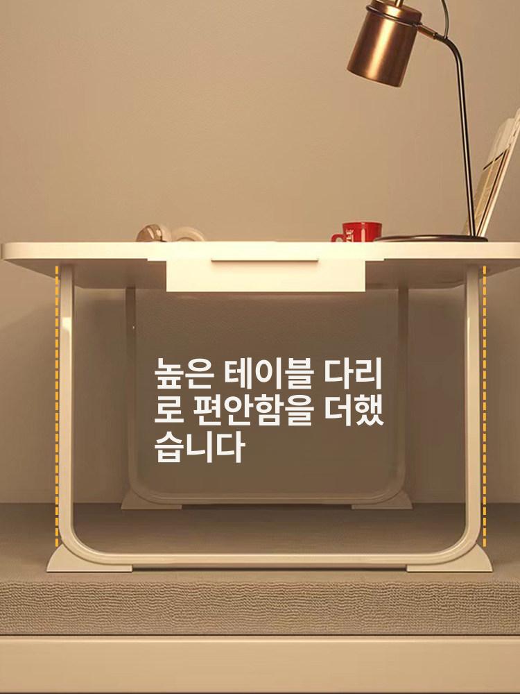 틈새 좁은 소형책상 슬림책상 접이식 간이책상 의자 인용 침실 테이블 재택 학생 - 상세 이미지 4