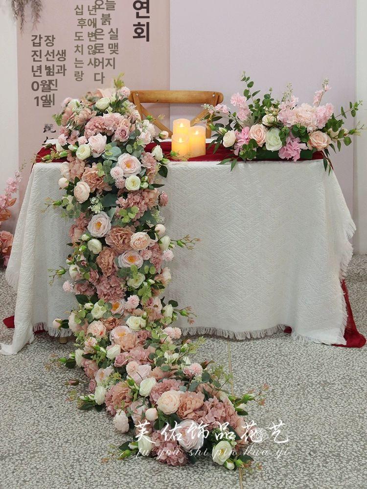 조화 가든아치 촬영소품 게이트 인조 야외 프레임 꽃장식 스탠딩 배경 촬영용 - 상품 이미지