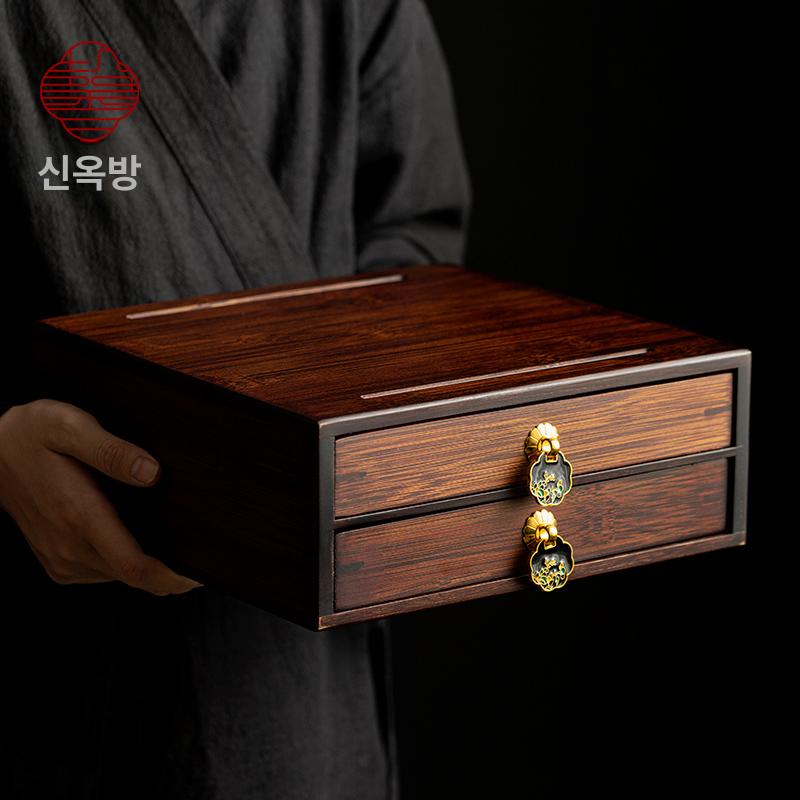 서랍식 수납함 보관함 조직정리 다용도 트레이 화장품 정리상자 차보관 소품수납 - 상세 이미지 2