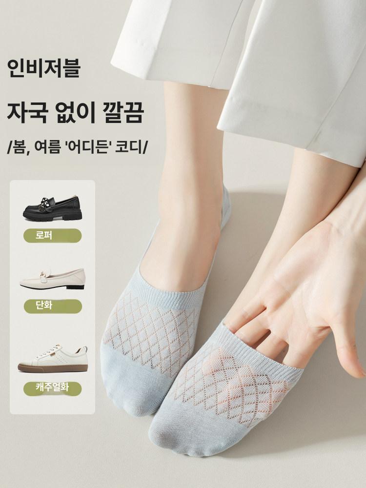시원한 덧신 여름 발등 양말 메쉬 여자 여름 덧신 - 상세 이미지 5