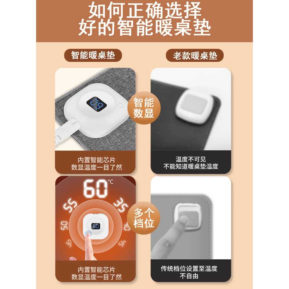온열 마우스 패드 사무실 가죽 열선 가정용 테이블 키보드 책상 히팅 소싱 게이밍 - 상세 이미지 3