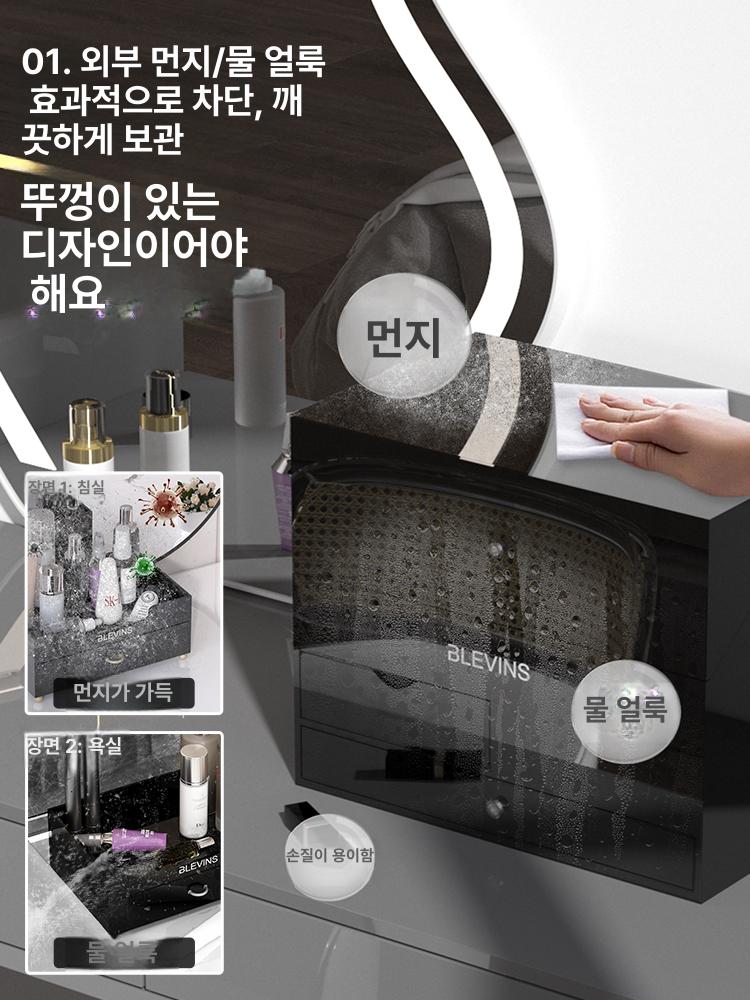 아크릴 화장품 정리함 보관함 수납함 향수 뚜껑있는 립스틱보관함 아크릴화장품정리함 선반 - 상세 이미지 3
