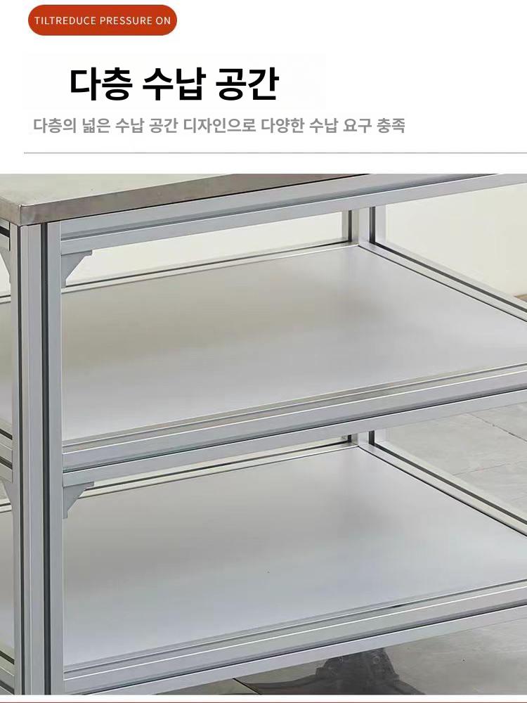 실험실용 이동식 작업대 클린룸 알루미늄 카트형 포장 연구실 실험용 이동테이블 - 상세 이미지 5