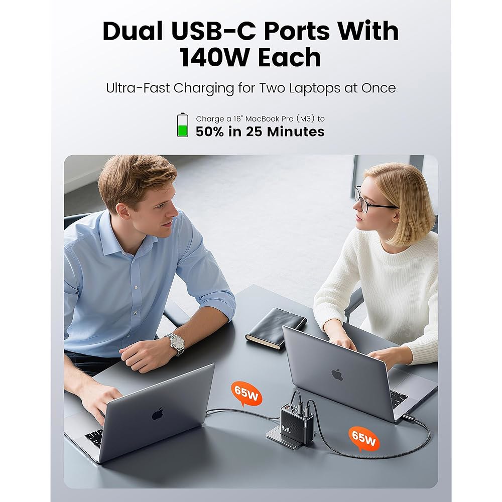 Tooki 140W USB 호환 Google C 4포 충전기 Pro 16 S24 Max, /Ultra, /Air, 삼성제품 블록, Pro, Deck, Steam Pixelbook용 - 상세 이미지 3