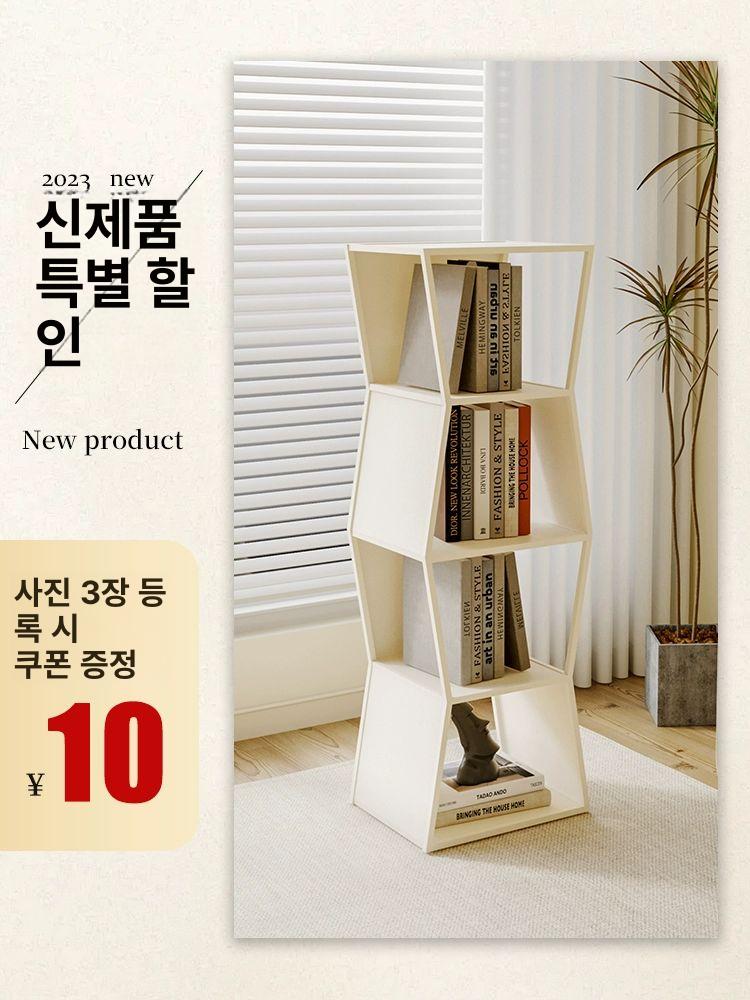북타워 블랙 책선반 책꽂이 거실 북쉘프 진열대 책상용 벽 북유럽 수납장 - 상세 이미지 5