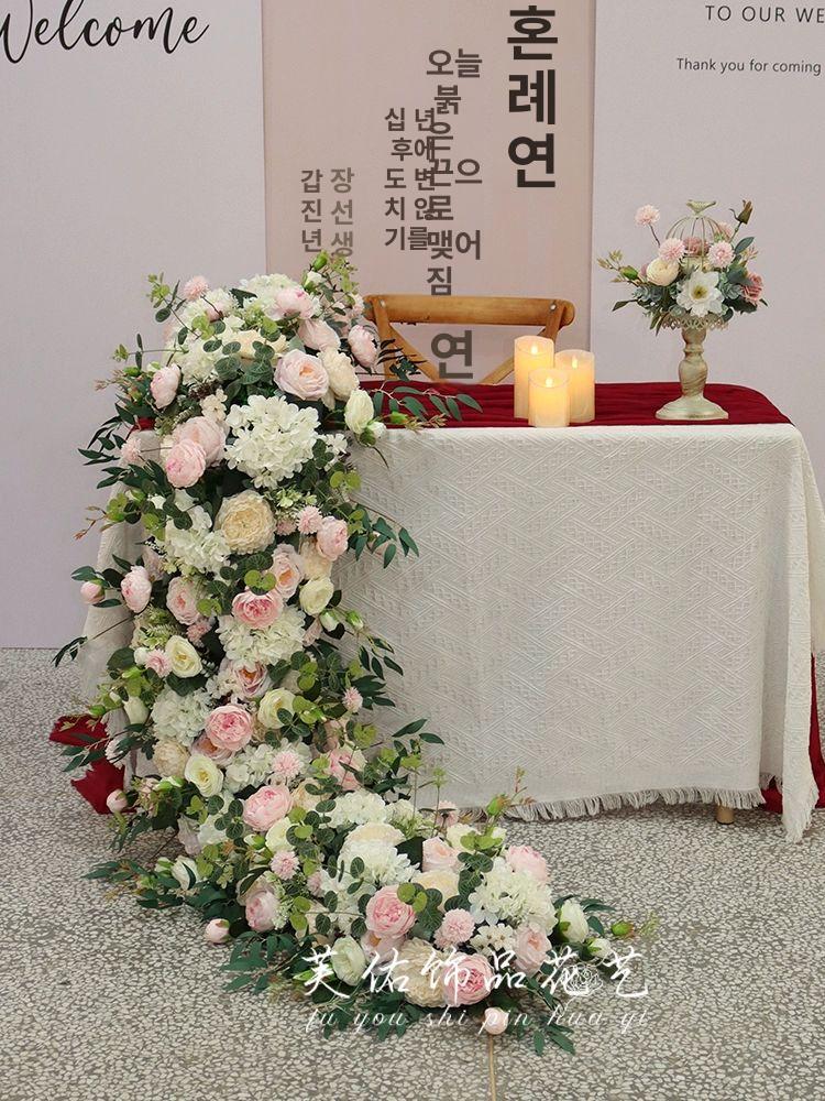 조화 가든아치 촬영소품 게이트 인조 야외 프레임 꽃장식 스탠딩 배경 촬영용 - 상세 이미지 5