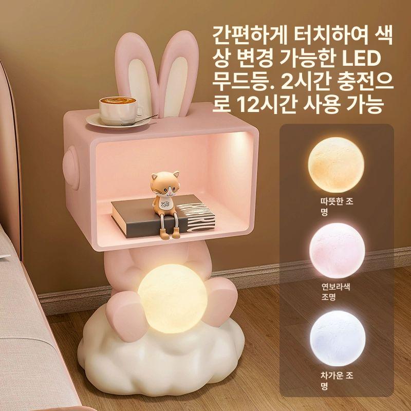 소녀방 토끼 LED 조명 스탠드 밝기조절 수유등 침대협탁 터치식 캐비닛 - 상세 이미지 5