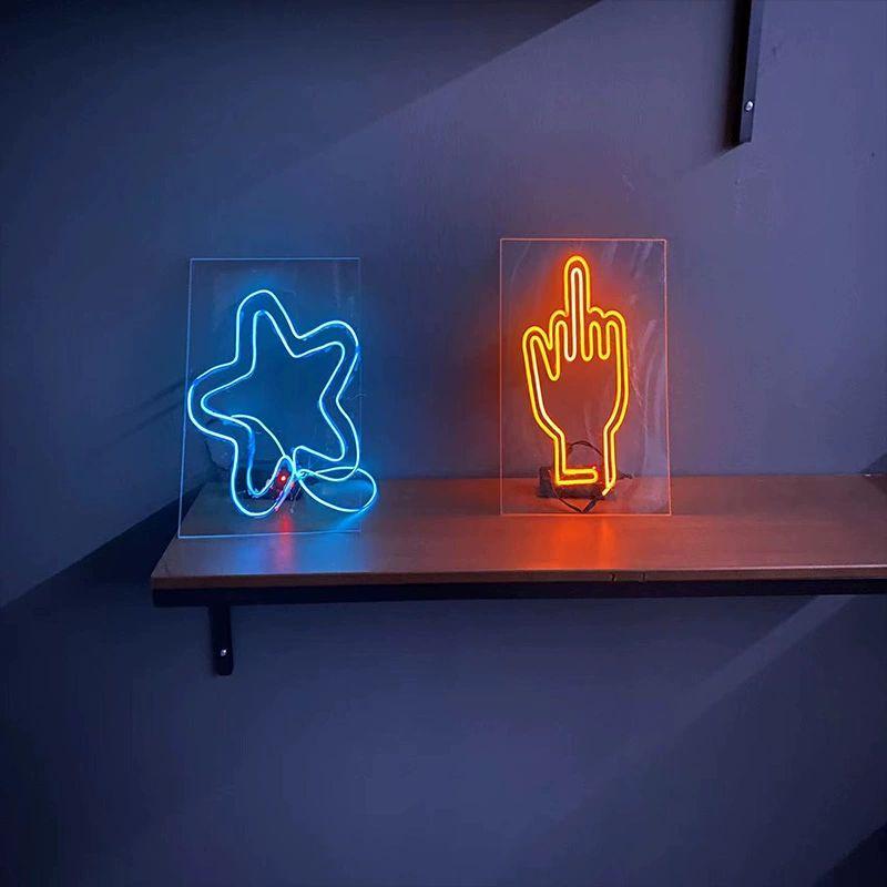 led 네온사인 원형 감성 로고 무드등 레터링 라이트 커피 장식 네온간판 식당 - 상세 이미지 3
