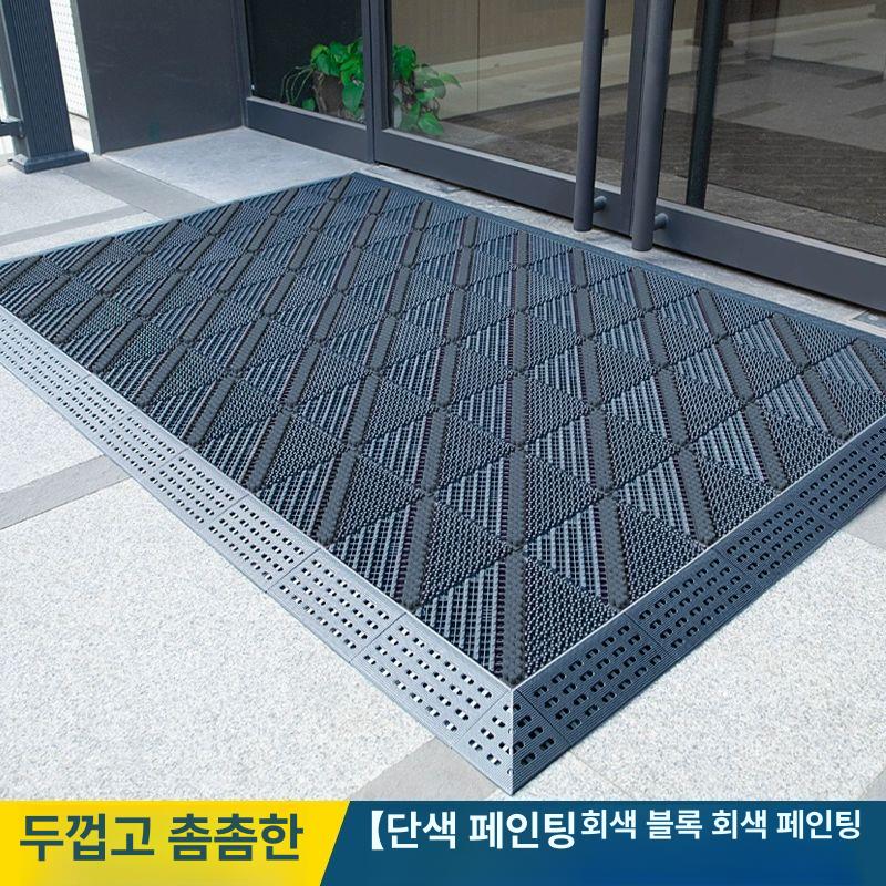 미끄럼방지 현관매트 배수 실외 차고 지하 논슬립 깔개 고무매트 고무 공간 욕실 업소용 - 상세 이미지 2