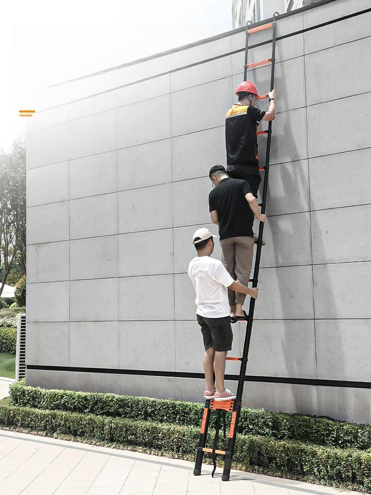알루미늄 일자사다리 안전 작업장 강관 미끄럼 옥탑 직선사다리 가정용 발판 실내 - 상세 이미지 4
