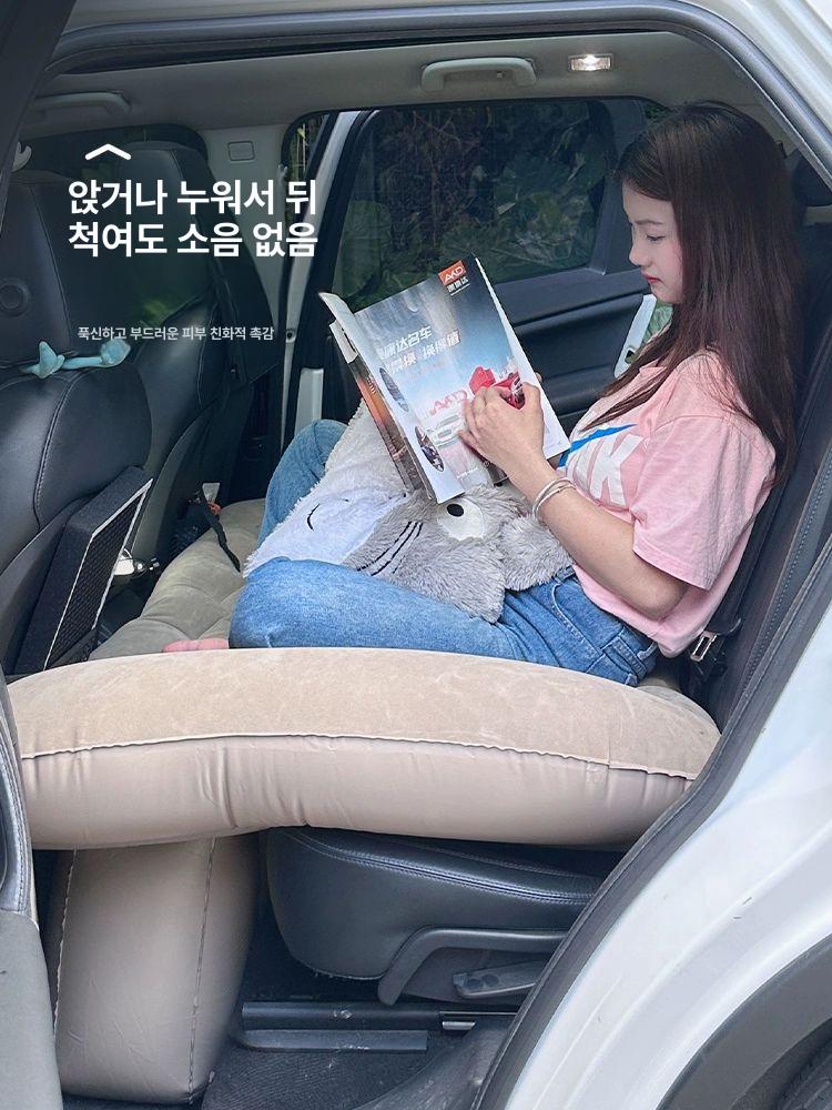 자동차 에어매트 단일상품 차박 뒷좌석 평탄화 차량용 캠핑 범용 호환 크기 여행용 - 상세 이미지 4