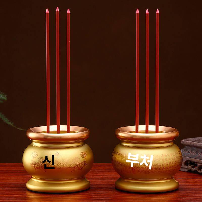 led 전자향로 소품 연꽃 향초 불교장식 불교용품 제사 장식품 배터리 연등 불교램프 - 상세 이미지 4