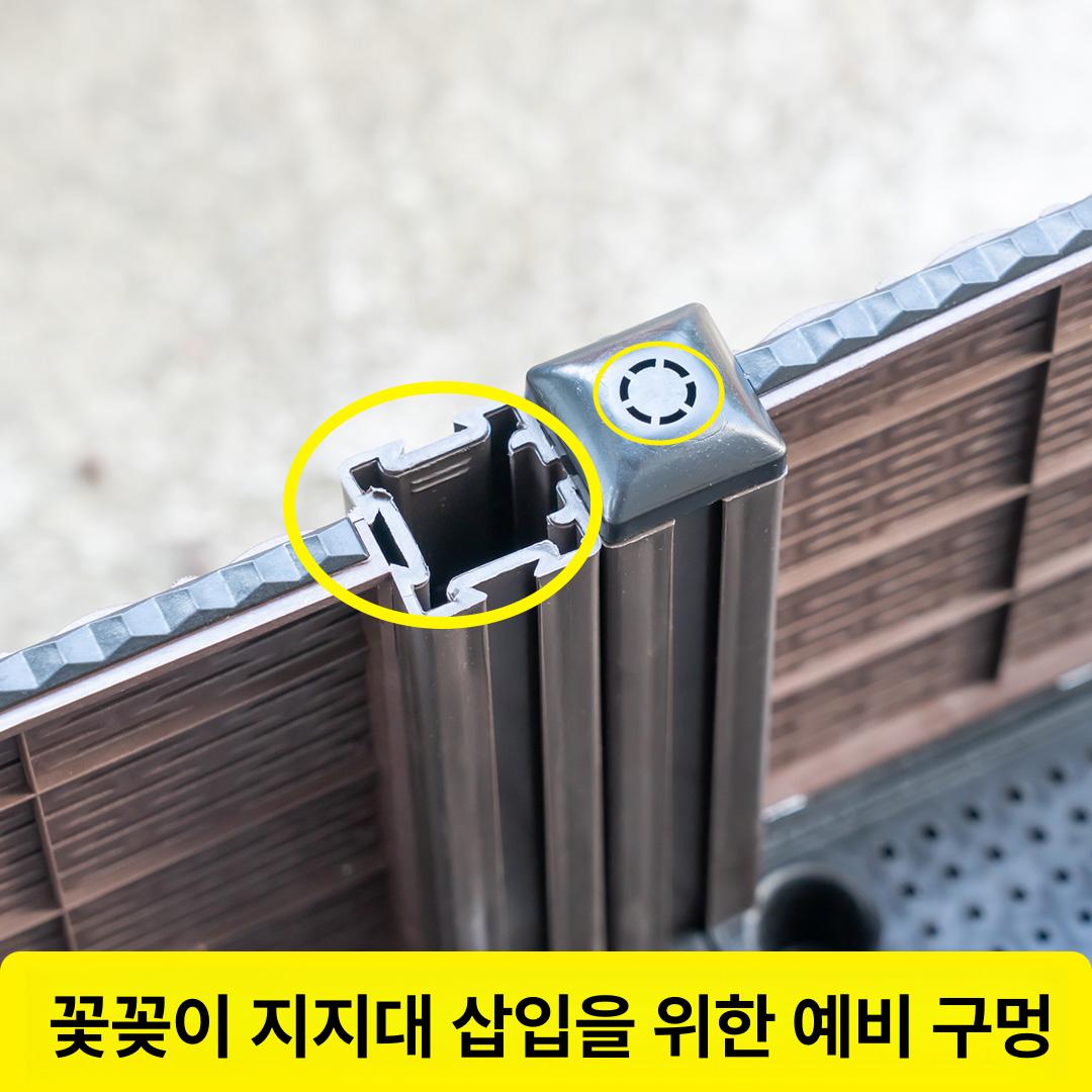 마당 화분 베란다 플랜트박스 야외 재배 가드닝 채소밭 기르기 발코니 목재 직사각형 - 상세 이미지 3