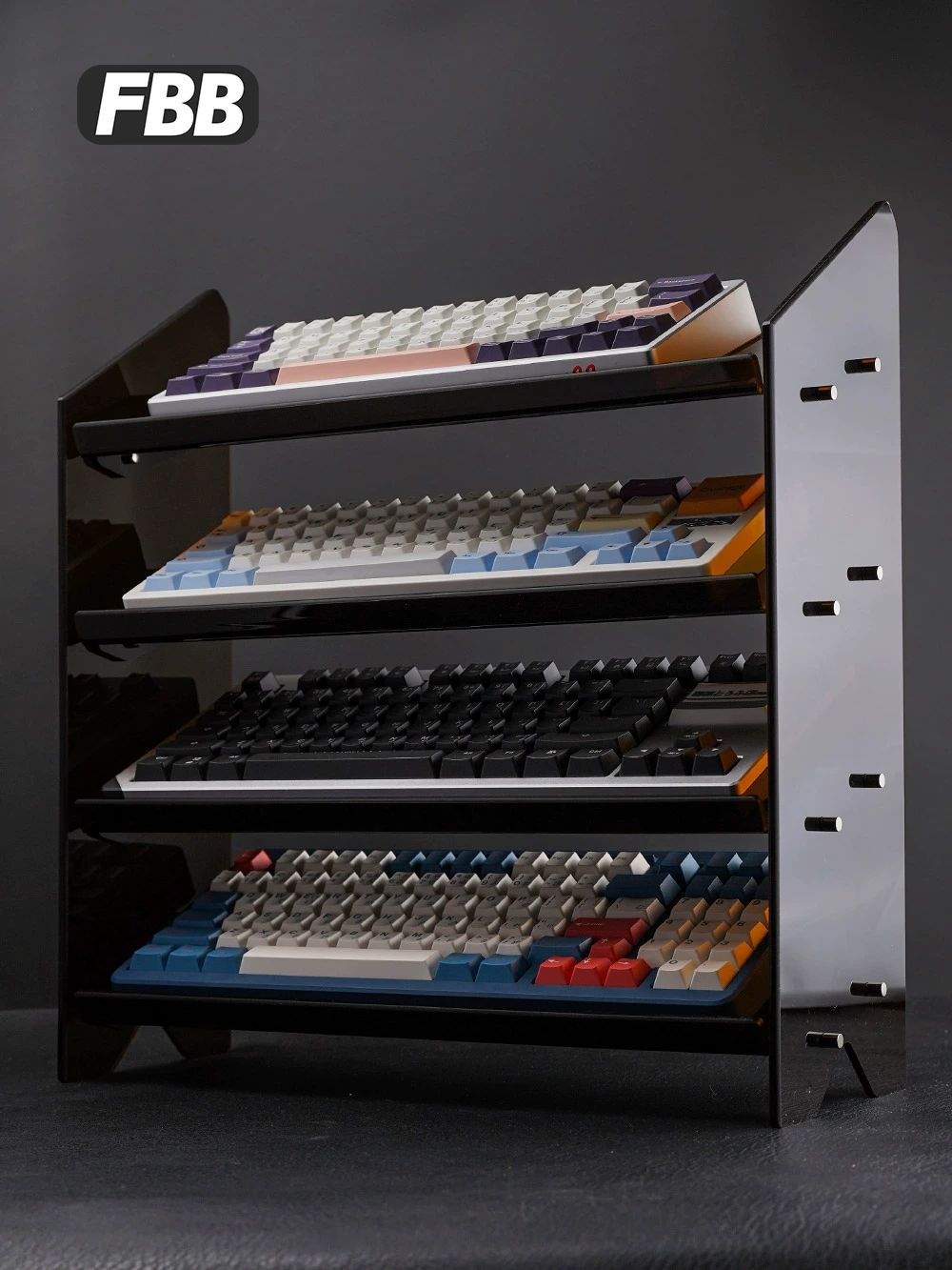 원목 키보드수납함 블랙 컬렉션 진열대 키보드전시대 디스플레이 정리대 수납장 보관 - 상세 이미지 5